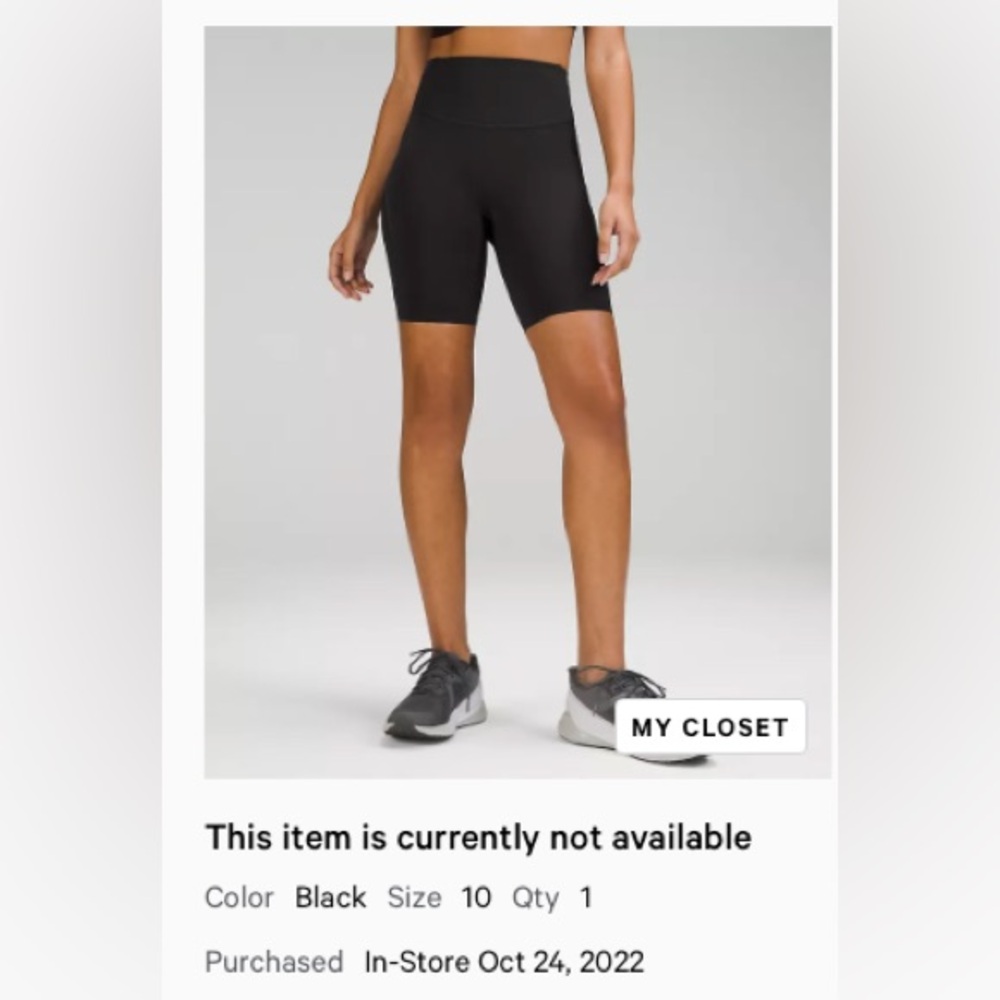 lululemon athletica Black Athletic Shorts